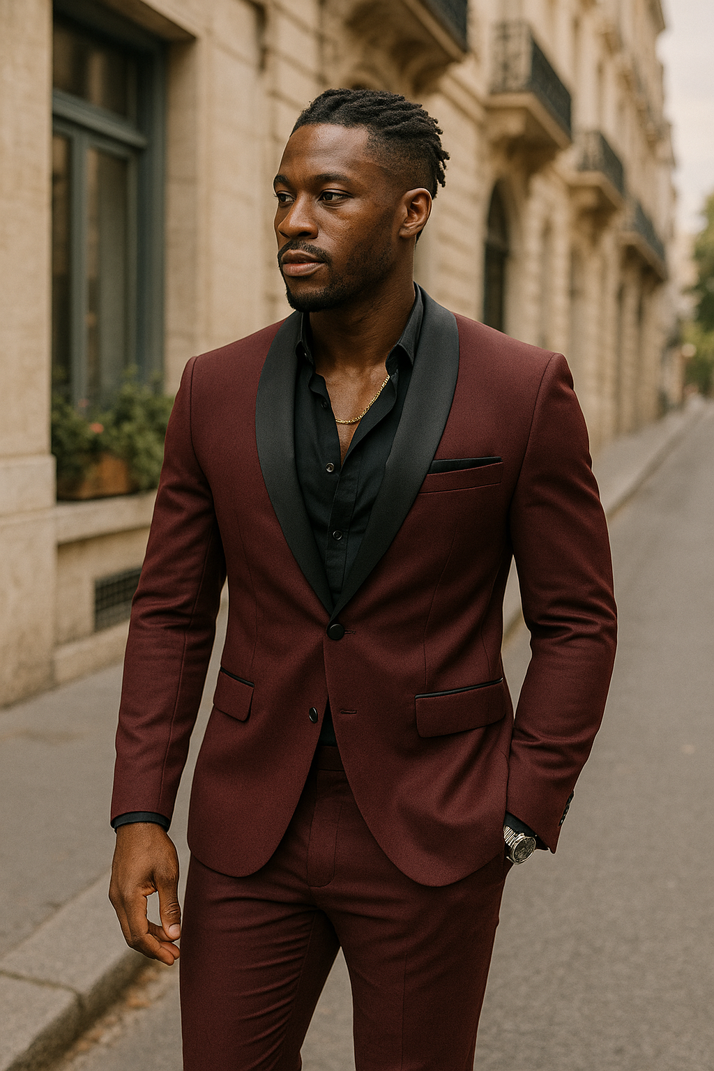 Men's Slim Fit Suit Two Piece Tuxedo with Lapel | Formal Evening Wear