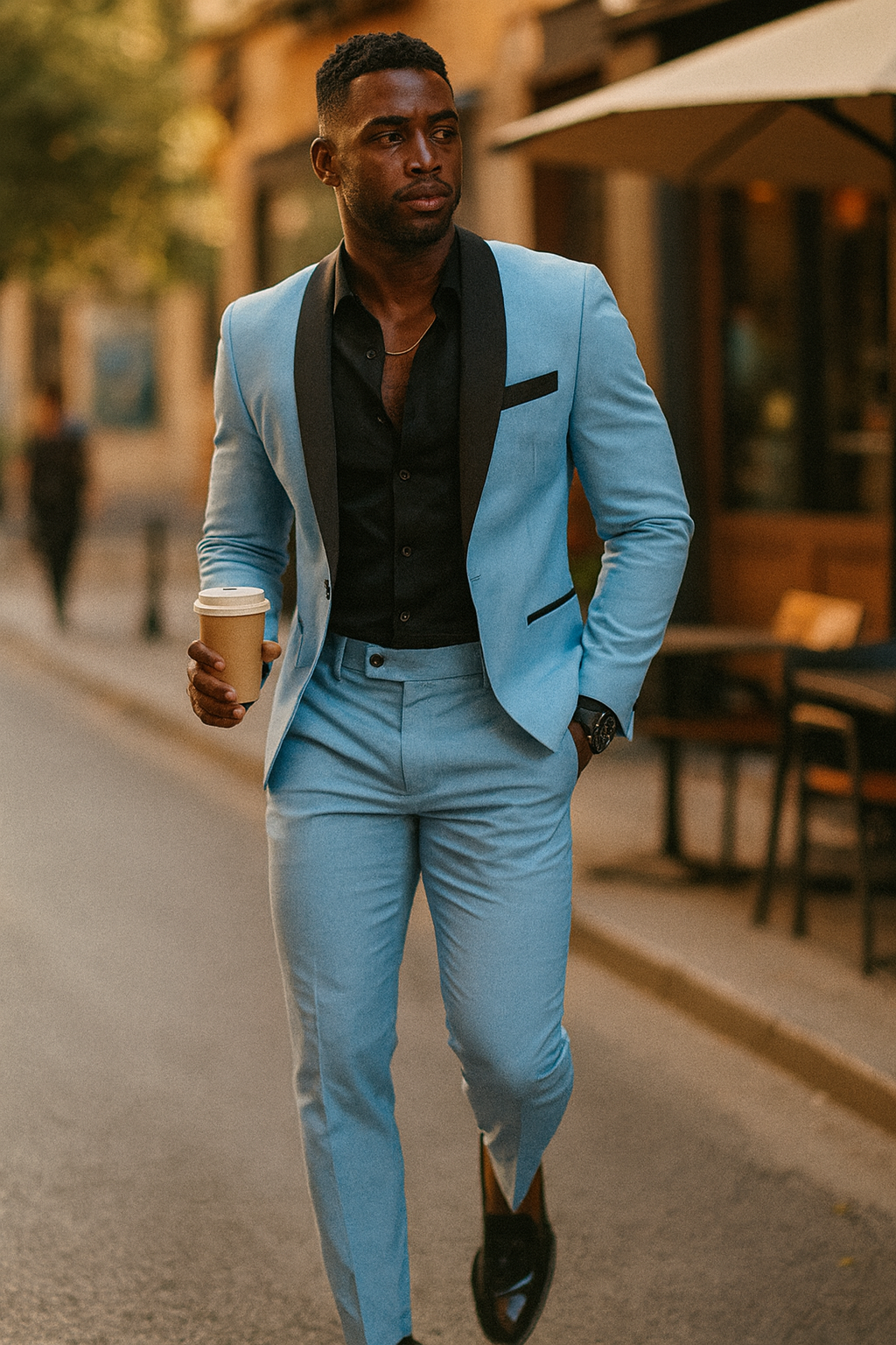 Men's Slim Fit Suit Two Piece Tuxedo with Lapel | Formal Evening Wear