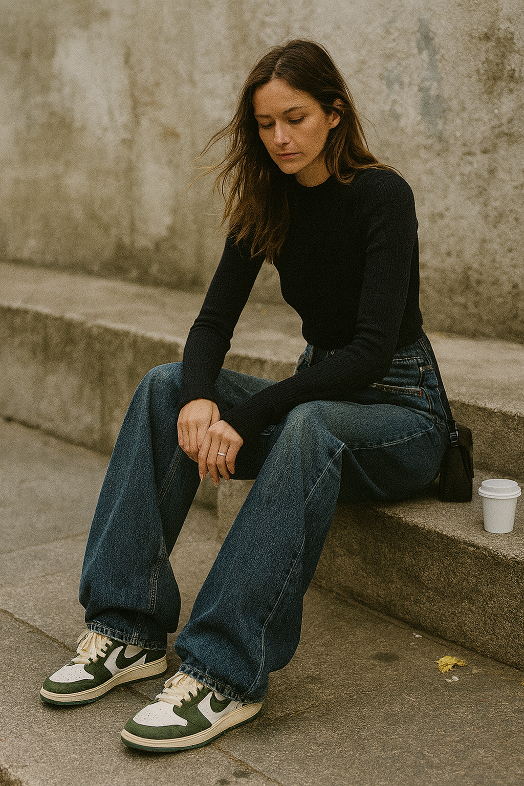 Women's Baggy Jeans High Waist Vintage Wash | Wide Leg Fit