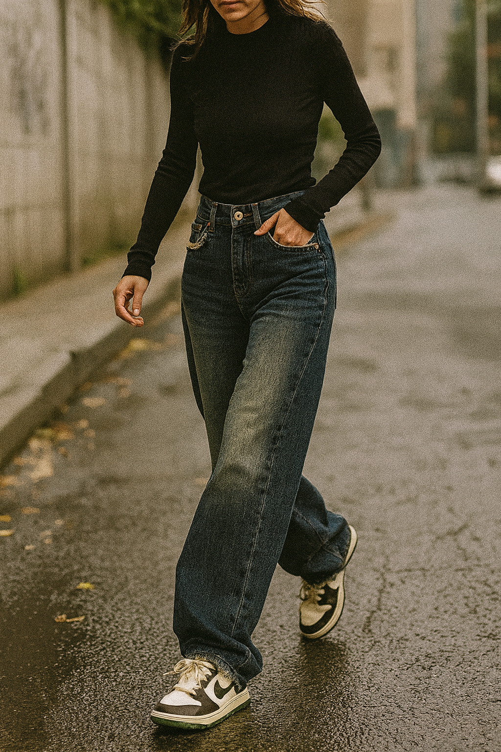 Women's Baggy Jeans High Waist Vintage Wash | Wide Leg Fit