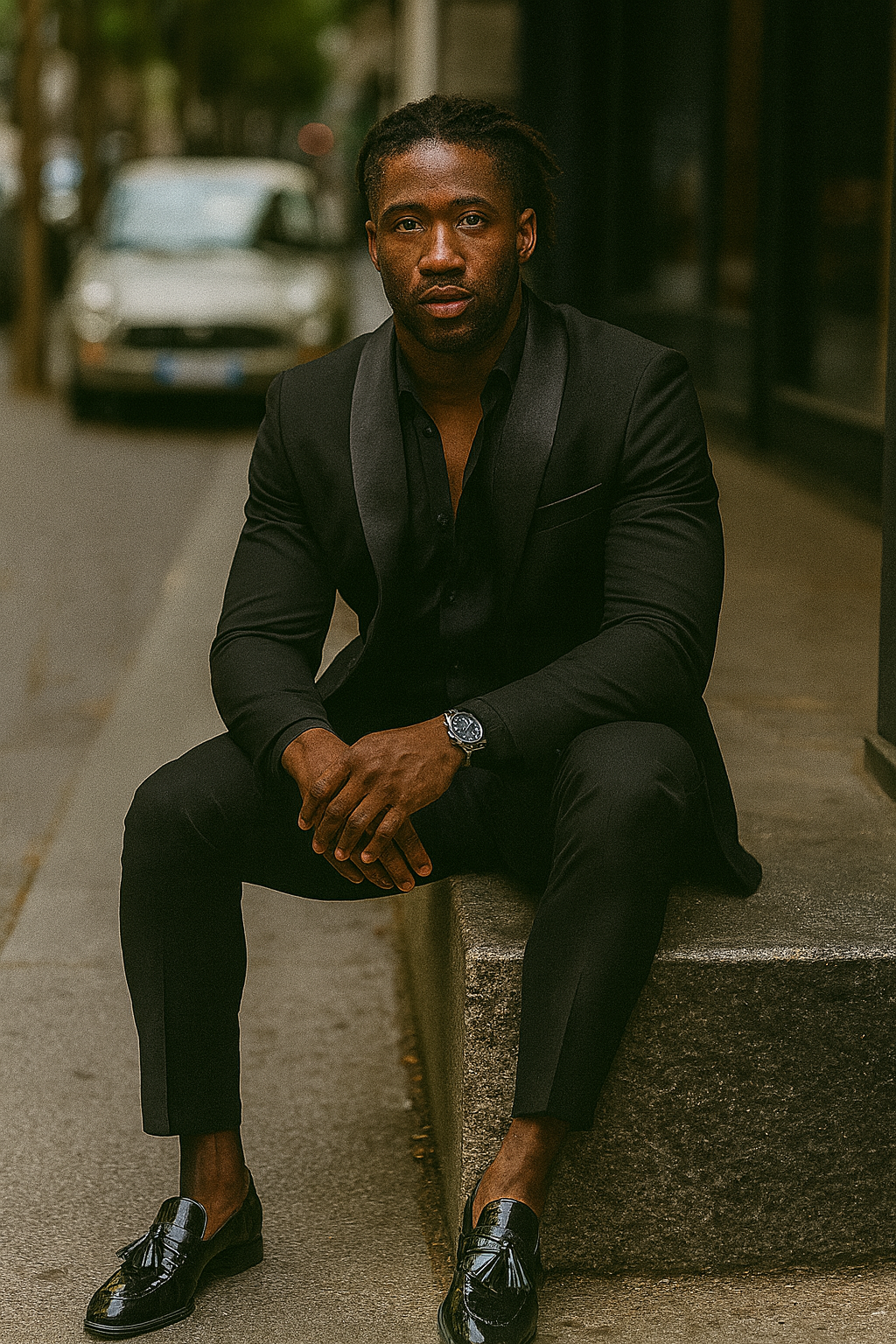 Men's Slim Fit Suit Two Piece Tuxedo with Lapel | Formal Evening Wear