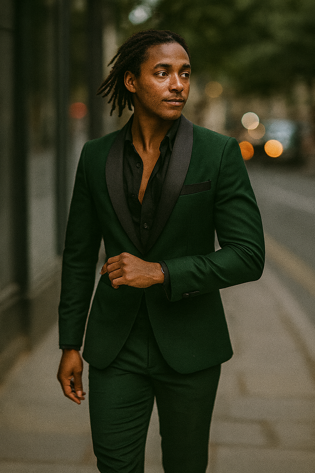 Men's Slim Fit Suit Two Piece Tuxedo with Lapel | Formal Evening Wear