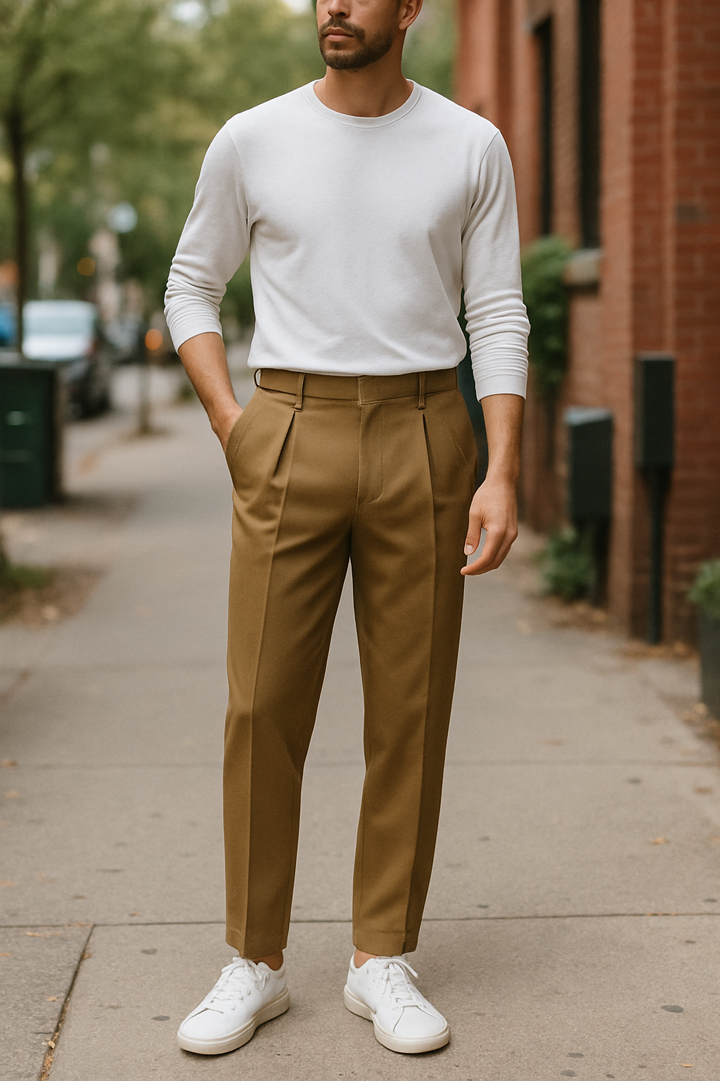 Men's Tailored Trouser Pants Pleated | Smart Tapered Fit