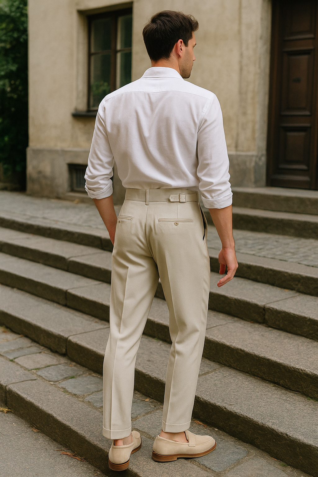 Men's Tailored Trouser Pants Pleated | Smart Tapered Fit