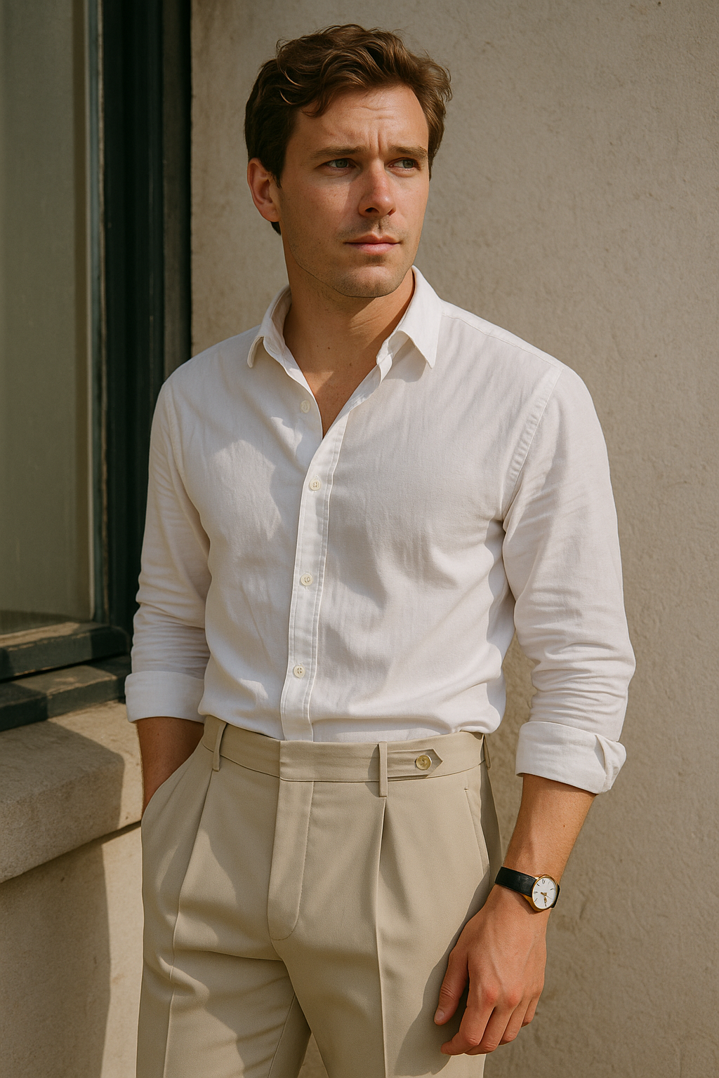 Men's Tailored Trouser Pants Pleated | Smart Tapered Fit